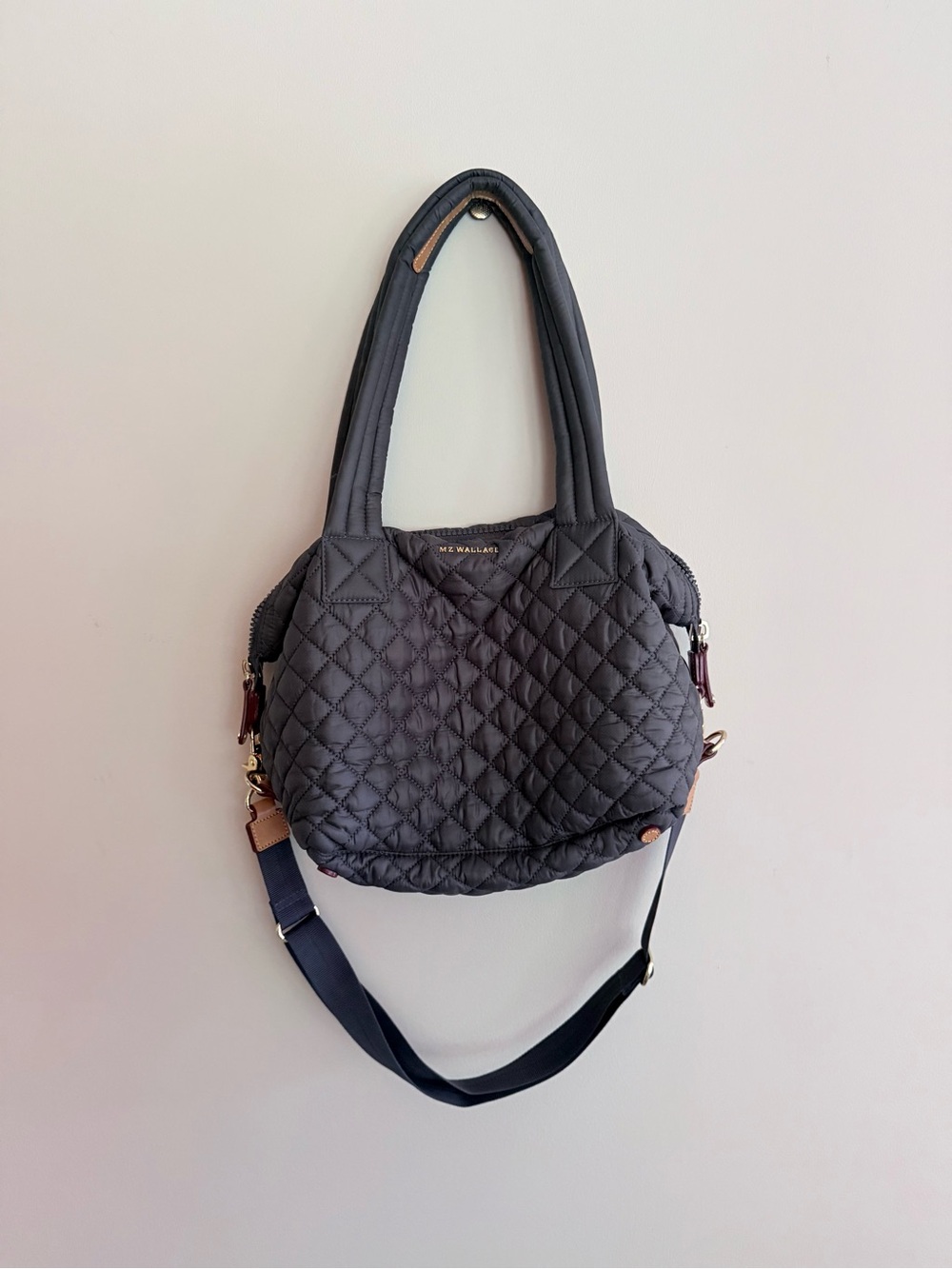 MZ Wallace Quilted Grey Women’s Tote Bag